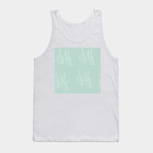 Seamless pattern with white trees Tank Top